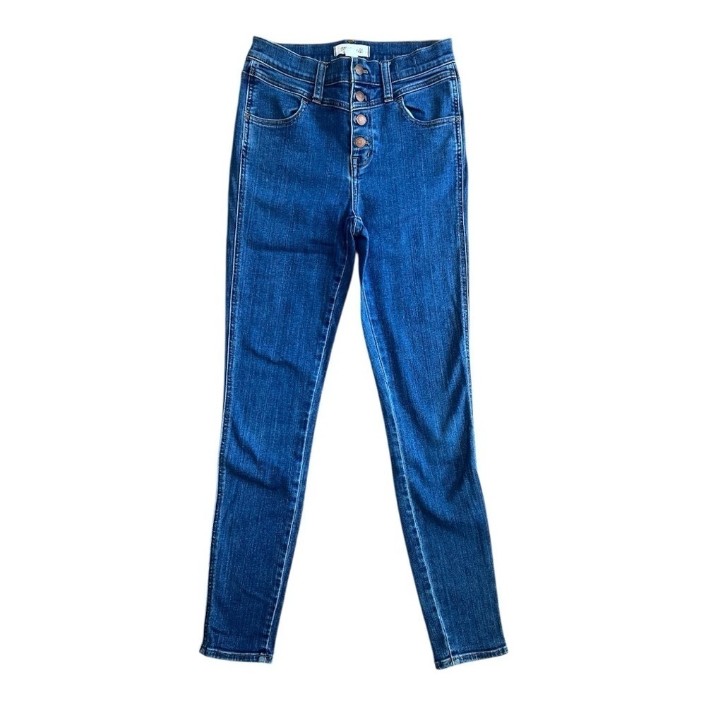 Madewell 10” Roadtripper Button Fly Skinny Jeans Size 26T Women